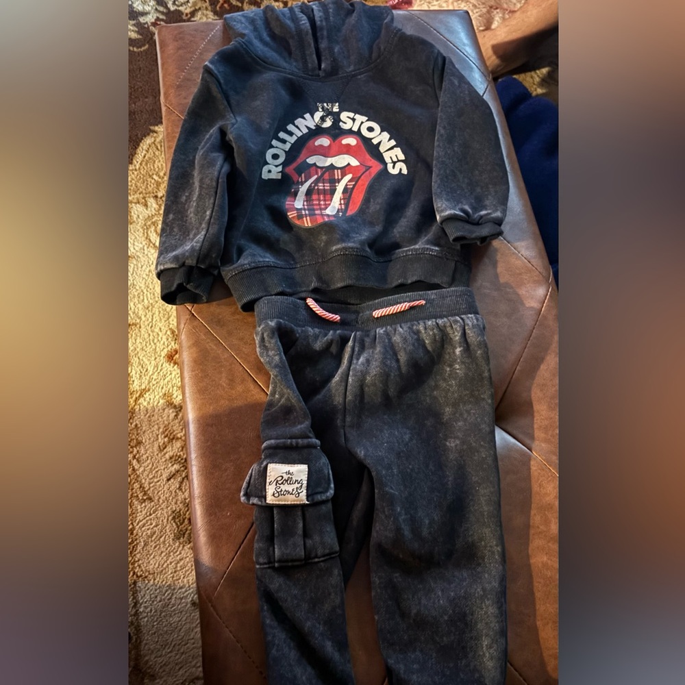 Like New The Rolling Stones Kids Charcoal Joggers